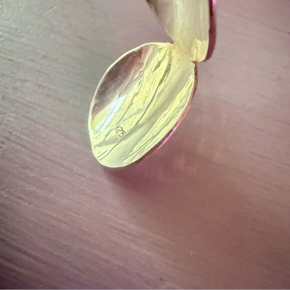 925 Sterling Silver Hammered Circles Cuff Bracelet - Picture 6 of 8